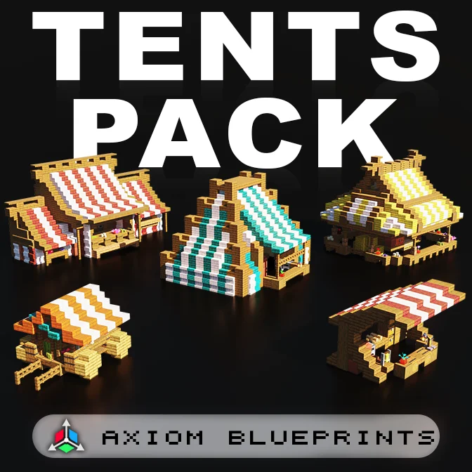 x500 Tents Pack - Medieval Market Stalls - 1/6