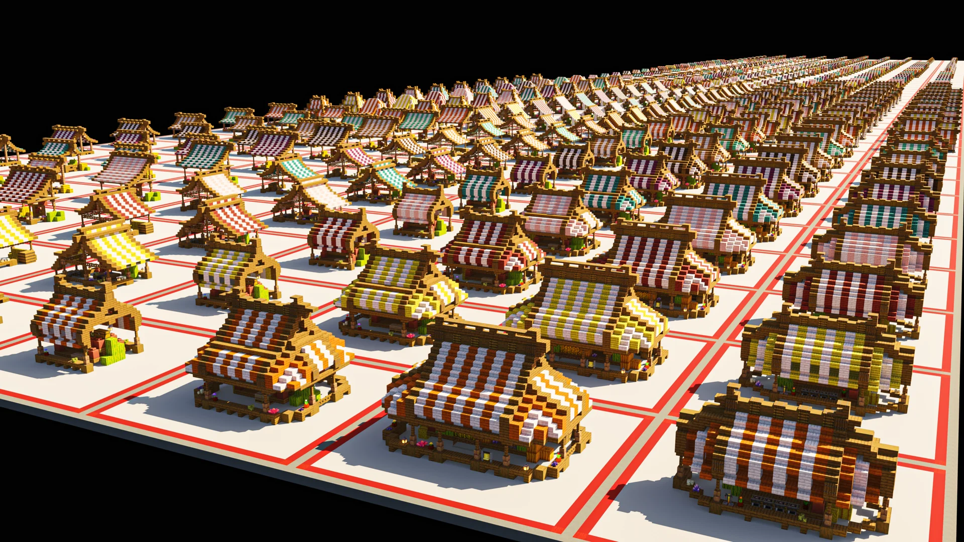 x500 Tents Pack - Medieval Market Stalls - 3/6