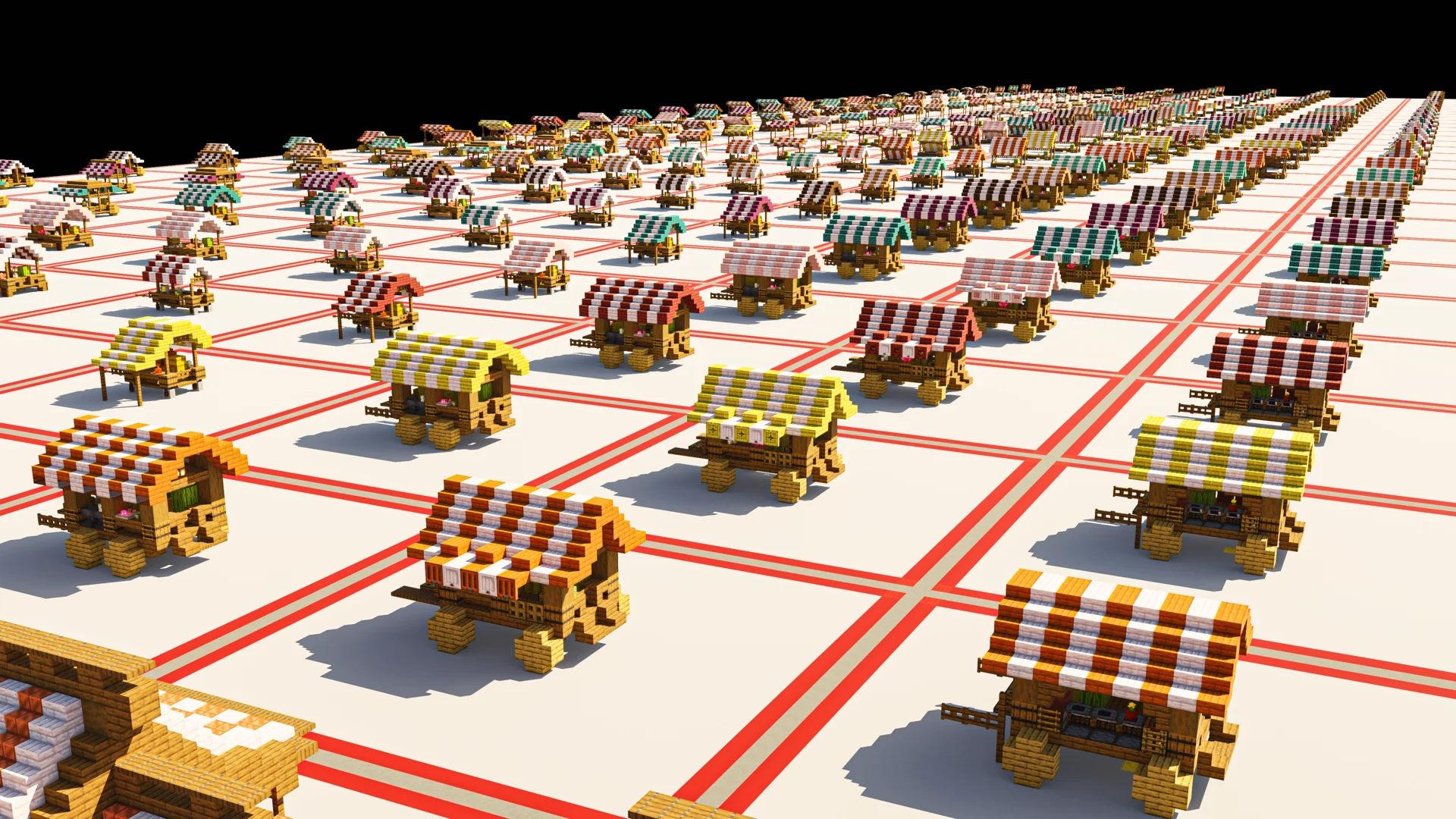 x500 Tents Pack - Medieval Market Stalls - 5/6