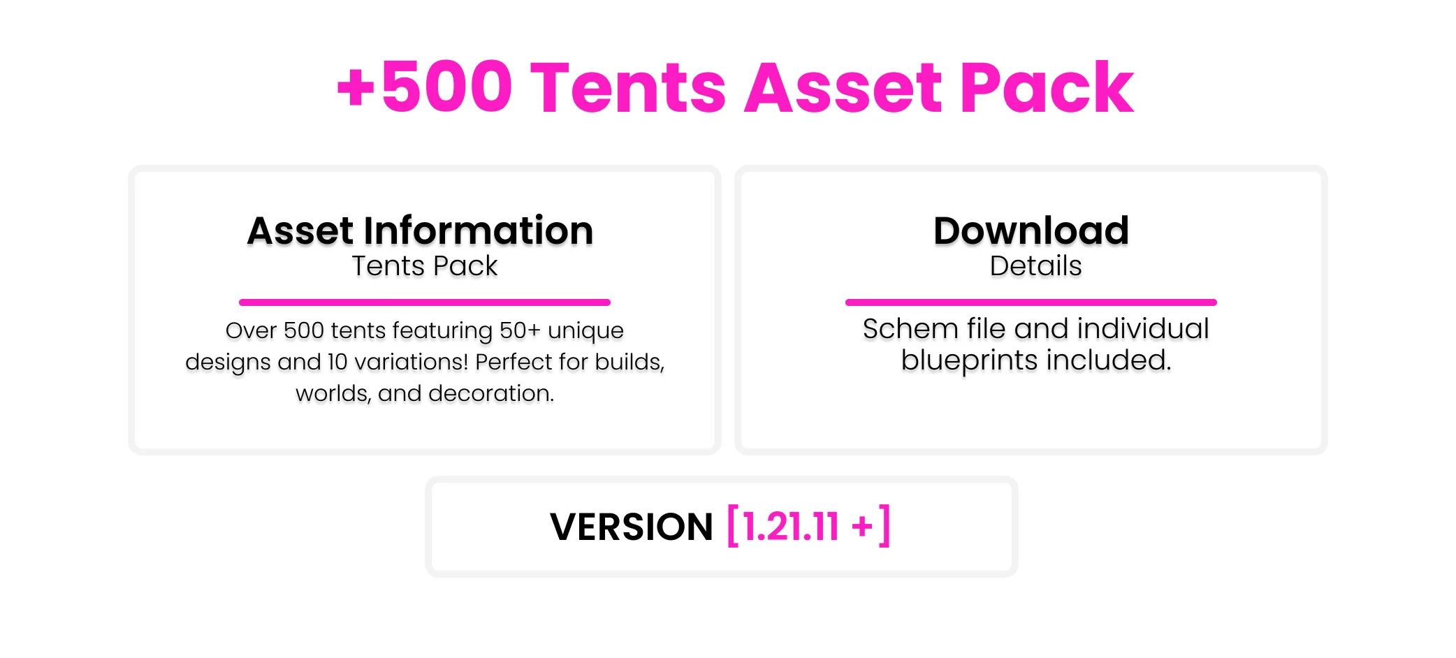 x500 Tents Pack - Medieval Market Stalls